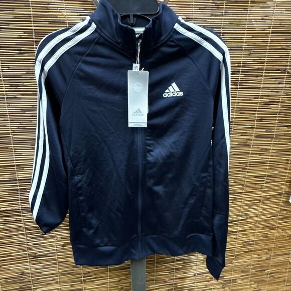 Adidas Essential 3-Stripes Tricot Jacket Women's Coat Legend Ink : XS, Tricot/Po - Picture 2 of 3